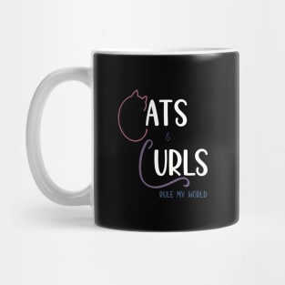 Cats & Curls Rule My World Mug